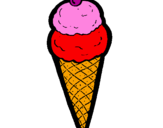 Desenho Cone de gelado pintado por sofia