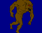 Desenho Homem lobo pintado por N.athan