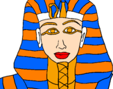 Desenho Tutankamon pintado por himno