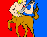 Desenho Centauro pintado por guilherme