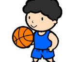 Desenho Jogador de basquete pintado por joni