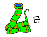 Desenho Serpente pintado por victor