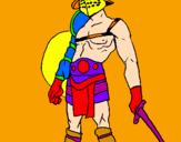 Desenho Gladiador pintado por Marcos