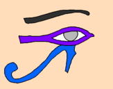 Desenho Olho de hórus pintado por FAdinha