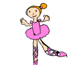 Desenho Bailarina pintado por antonia