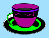 Desenho Taça de café pintado por sarah  carvalho