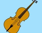 Desenho Violino pintado por rafaela  kogan