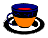 Desenho Taça de café pintado por lucas