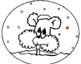 Desenho Esquilo em bola de neve pintado por joao