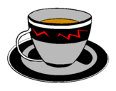 Desenho Taça de café pintado por pttti