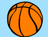Desenho Bola de basquete pintado por rafaela  kogan