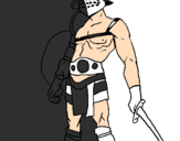 Desenho Gladiador pintado por Marcos