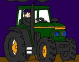 Desenho Tractor em funcionamento pintado por higor antonio
