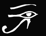 Desenho Olho de hórus pintado por flávia