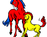 Desenho Cavalos pintado por Cavalos