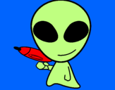 Desenho Alienígena II pintado por guilherme t