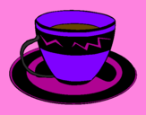 Desenho Taça de café pintado por Fernanda