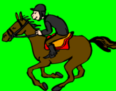 Desenho Corrida de cavalos pintado por carreraas de caballos