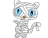 Desenho O gato momia pintado por de  lu gatinha