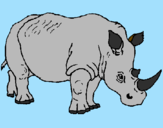 Desenho Rinoceronte pintado por vinicius vicente