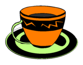 Desenho Taça de café pintado por pipa
