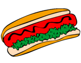 Desenho Cachorro quente pintado por Hot Dog