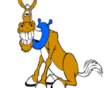 Desenho Burro com um grande sorriso pintado por burro