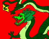 Desenho Dragão chinês pintado por pedro frança rios canário