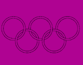 Desenho Argolas dos jogos olimpícos pintado por m,ll