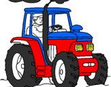 Desenho Tractor em funcionamento pintado por CARLOS