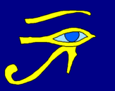 Desenho Olho de hórus pintado por ana flavia rodrigues