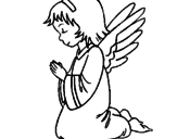 Desenho Anjo a orar pintado por anjo