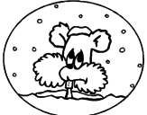 Desenho Esquilo em bola de neve pintado por Alê