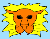 Desenho Leão pintado por CAIO