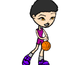 Desenho Jogadora de basquete pintado por rose