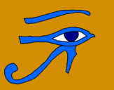 Desenho Olho de hórus pintado por paloma