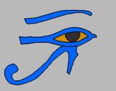 Desenho Olho de hórus pintado por cagalhão