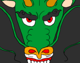 Desenho Cabeça de dragão pintado por lybni