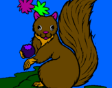 Desenho Esquilo pintado por beatriz