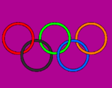 Desenho Argolas dos jogos olimpícos pintado por cagalhão