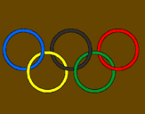 Desenho Argolas dos jogos olimpícos pintado por paloma