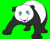 Desenho Urso panda pintado por yasmin cristina ribeiro