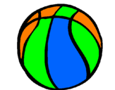 Desenho Bola de basquete pintado por leandson