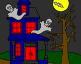 Desenho Casa do terror pintado por alex fontinelly