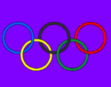 Desenho Argolas dos jogos olimpícos pintado por yasmim7