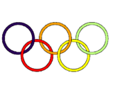 Desenho Argolas dos jogos olimpícos pintado por Yaya