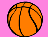 Desenho Bola de basquete pintado por paloma