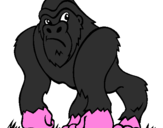 Desenho Gorila pintado por juan