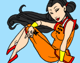 Desenho Princesa ninja pintado por margarida