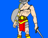 Desenho Gladiador pintado por nanilight